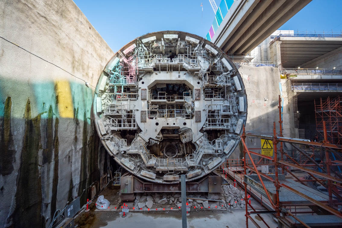 Tunnel boring machine and tunnelling surveillance on North East Link